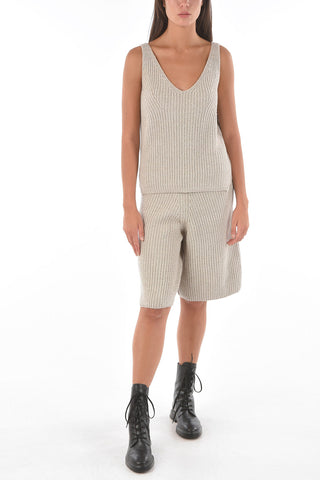 Top a tinta unita in cashmere