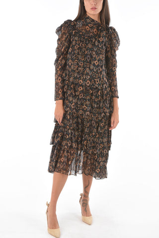 Ruffled Silk-Chiffon AZRA Maxi Dress