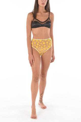 Floral Patterned High Waist Panties