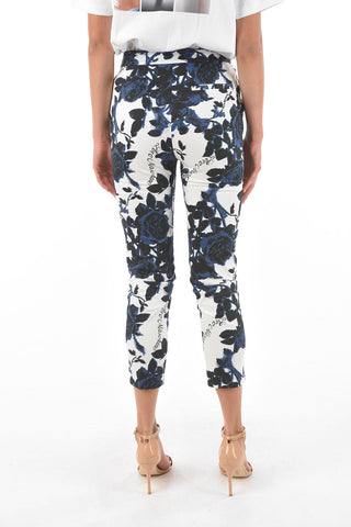 LOVE Floral Patterned Cotton Blend Chino Pants