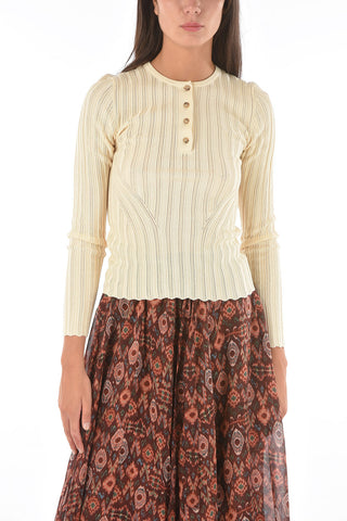ribbed AURELIE lightweight sweater
