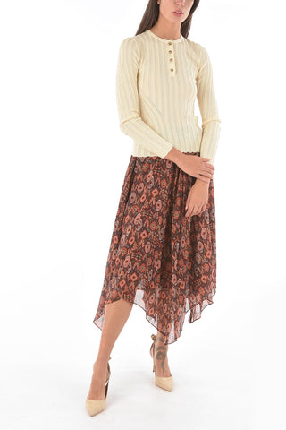 ribbed AURELIE lightweight sweater