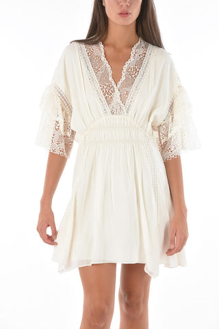 lace details v-neck DERULO dress