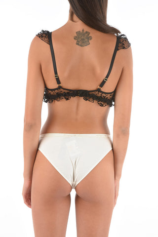 Reggiseno Trasparente con Dettagli in Velluto