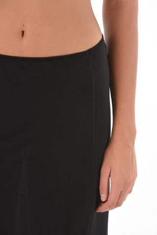 drawstring waist solid color skirt