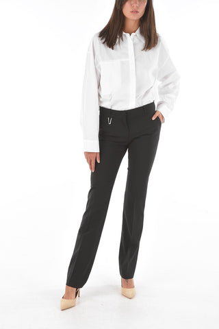 belt loops 4 pockets straight pants