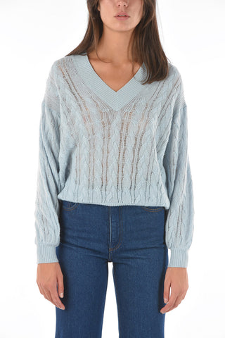 Maglia in cashmere con scollo a V