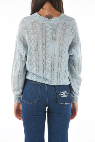 Maglia in cashmere con scollo a V