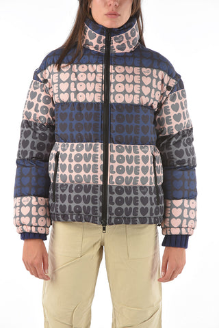 LOVE Removable Sleeve Monogram Padded Jacket
