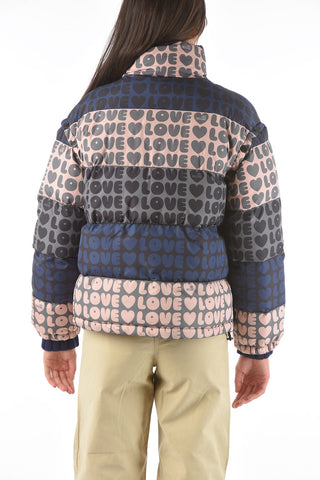 LOVE Removable Sleeve Monogram Padded Jacket