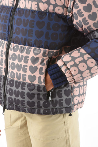 LOVE Removable Sleeve Monogram Padded Jacket