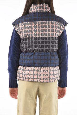 LOVE Removable Sleeve Monogram Padded Jacket