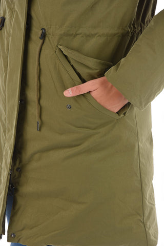 Piumino Parka LUCIE con Bottoni Automatici e Cappuccio