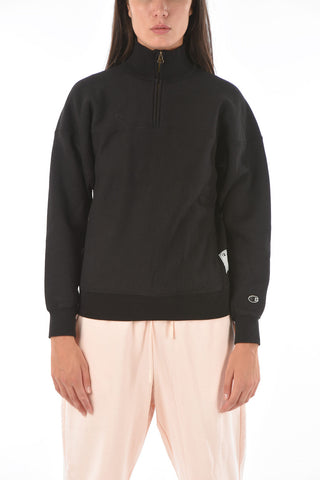 half zip solid color sweatshirt