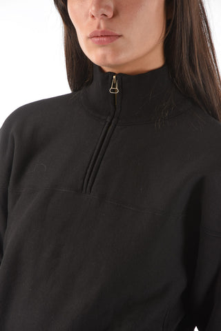 half zip solid color sweatshirt