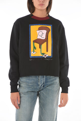 brushed cotton crew-neck FLOWER CHAIR sweatshirt