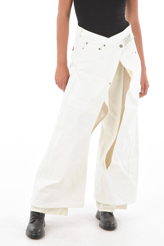 JUN TAKAHASHI Jeans Wide Leg con Maxi Cut Out
