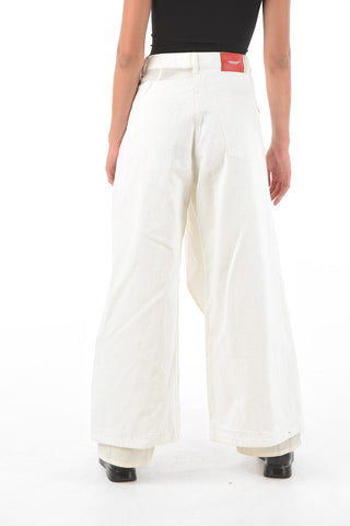 JUN TAKAHASHI Jeans Wide Leg con Maxi Cut Out