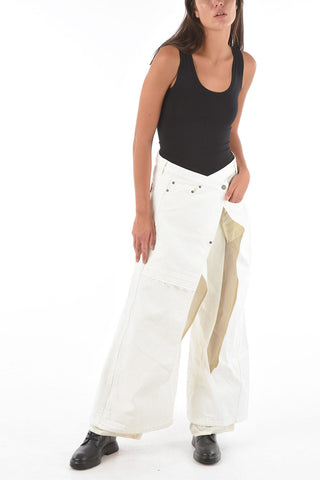 JUN TAKAHASHI Jeans Wide Leg con Maxi Cut Out