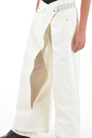 JUN TAKAHASHI Jeans Wide Leg con Maxi Cut Out