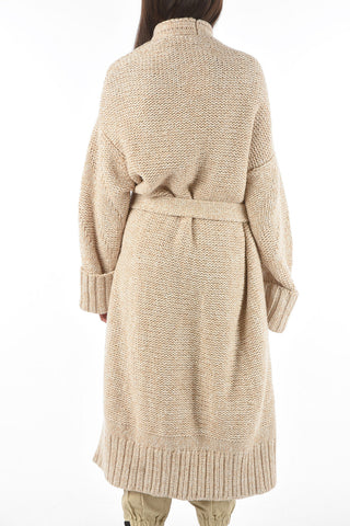 knitted JUNIO maxi cardigan with belt