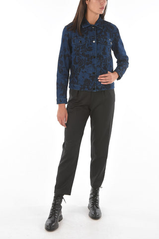 LOVE Floral Printed Denim Saharan Jacket