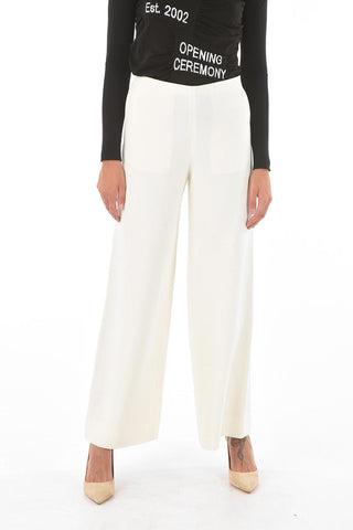 Silk Blend Wide Leg Pants