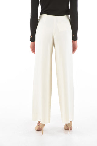 Silk Blend Wide Leg Pants