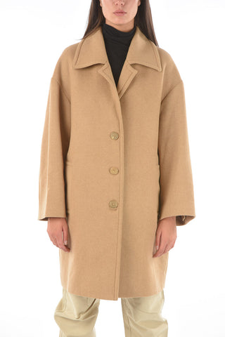 back printed 3-button chesterfield coat