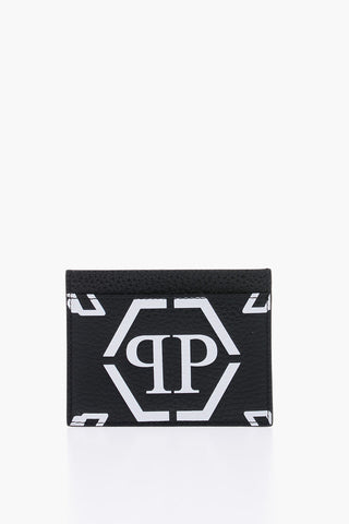 printed leather card holder