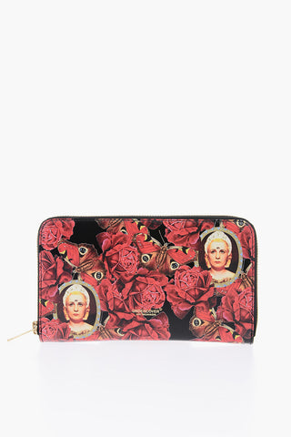 JUN TAKAHASHI portafoglio in pelle stampato con chiusura zip