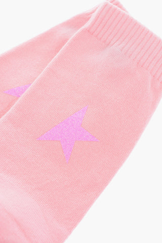 cotton blend YARN BASE20 socks with glittery star 