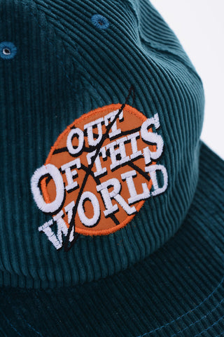 Corduroy cap with embroidery