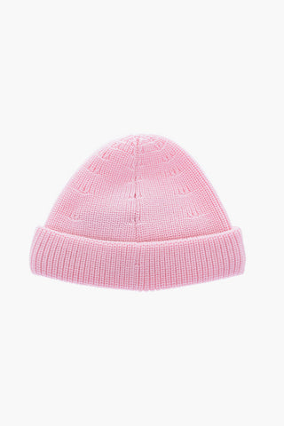 Beanie in lana merino con logo ricamato