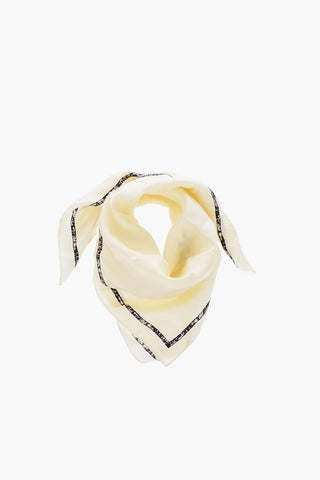 Foulard in seta con logo stampato