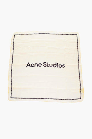 Foulard in seta con logo stampato
