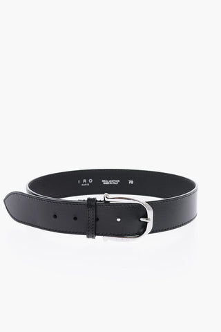 40mm solid color leather belt