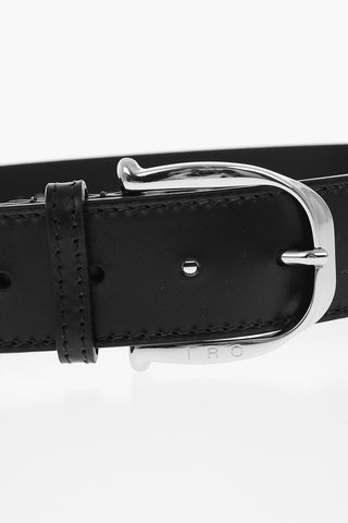 40mm solid color leather belt