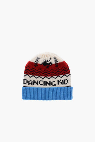 Beanie in lana ricamato