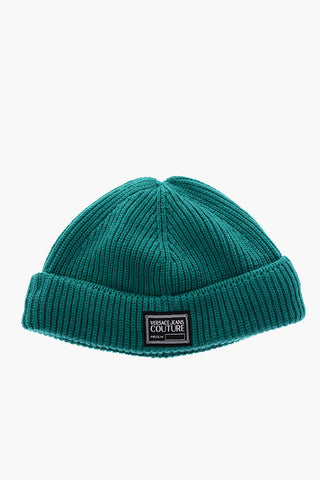 JEANS COUTURE solid color wool blend beanie