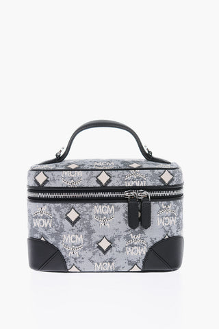 Borsa a mano in tessuto jacquard con tracolla removibile