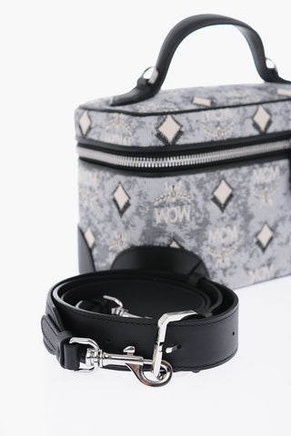 Borsa a mano in tessuto jacquard con tracolla removibile