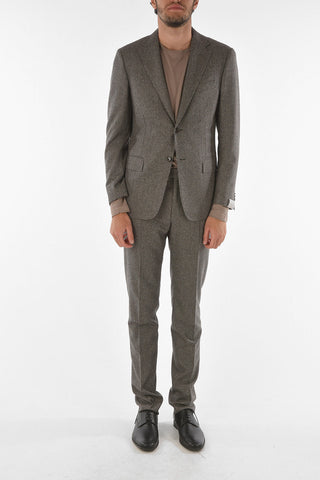houndstooth MANTUA side vents notch lapel 2-button suit drop 6R