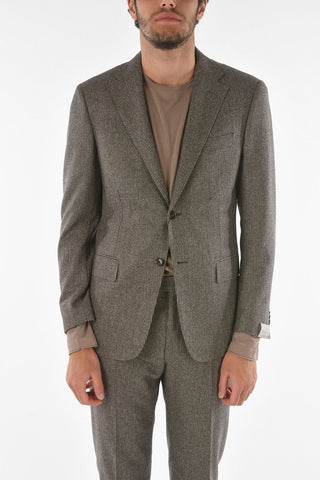 houndstooth MANTUA side vents notch lapel 2-button suit drop 6R