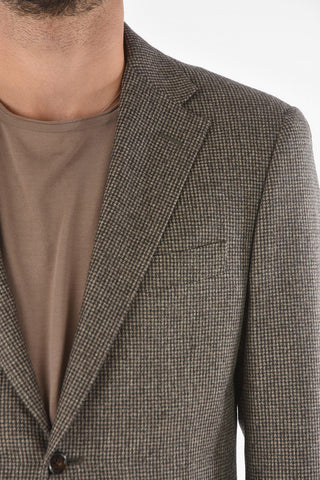 houndstooth MANTUA side vents notch lapel 2-button suit drop 6R