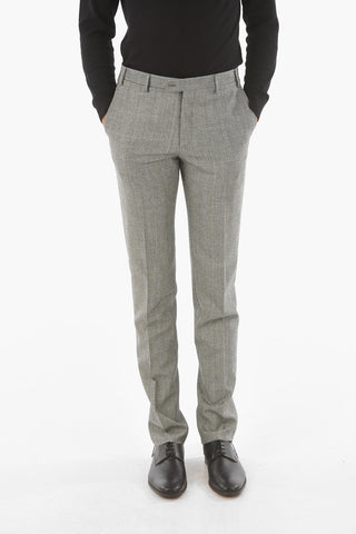 CC COLLECTION district check virgin wool side vents notch lapel RIGHT 2-button suit drop 7R