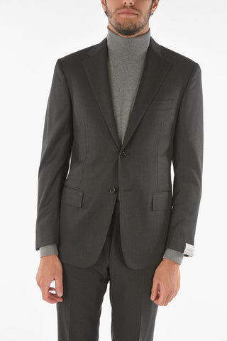 virgin wool MANTUA notch lapel 2-button suit drop 6R