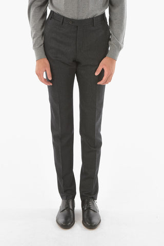 CC COLLECTION pinstriped RIGHT side vents notch lapel 2-button suit drop 7R