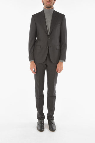 CC COLLECTION virgin wool RIGHT side vents 2-button suit drop 7R