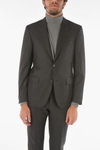 CC COLLECTION virgin wool RIGHT side vents 2-button suit drop 7R